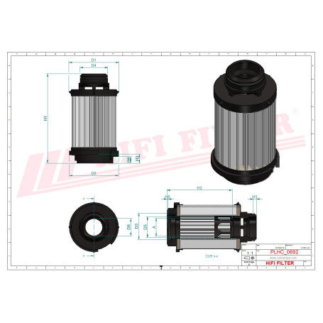 FILTRE HYDRAULIQUE RÉF. SH51419 - HIFI FILTER