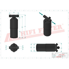 DESHYDRATEUR CLIMATISATION RÉF. DYH60010 - HIFI FILTER DESHYDRATEUR CLIMATISATION RÉF. DYH60010 - HIFI FILTER