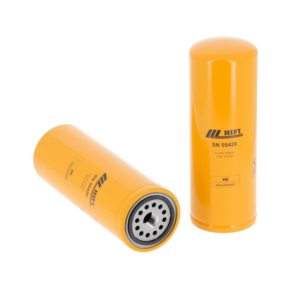 Filtre à gasoil HIFI SN55420 pour Challenger, Caterpillar