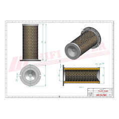 FILTRE A AIR RÉF. SA10826 - HIFI FILTER FILTRE A AIR RÉF. SA10826 - HIFI FILTER