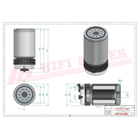 FILTRE A GASOIL SEPARATEUR D'EAU RÉF. SN30040B - HIFI FILTER