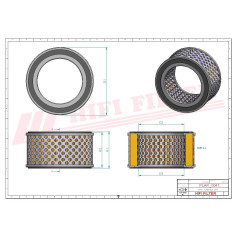 FILTRE A AIR RÉF. SA10014 - HIFI FILTER FILTRE A AIR RÉF. SA10014 - HIFI FILTER