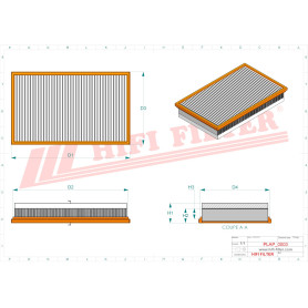 FILTRE A AIR RÉF. SA854 - HIFI FILTER