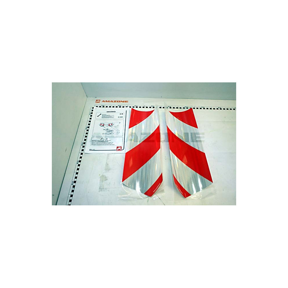 Autocollant rouge/blanc 106238 Amazone