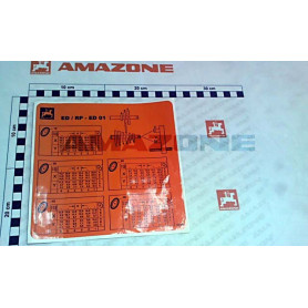 Autocollant tableau reglage ED-01 922658 Amazone