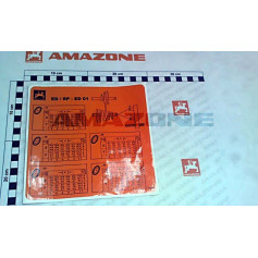 AUTOCOLLANT TABLEAU REGLAGE ED-01 Réf. 922658 AMAZONE AUTOCOLLANT TABLEAU REGLAGE ED-01 Réf. 922658 AMAZONE
