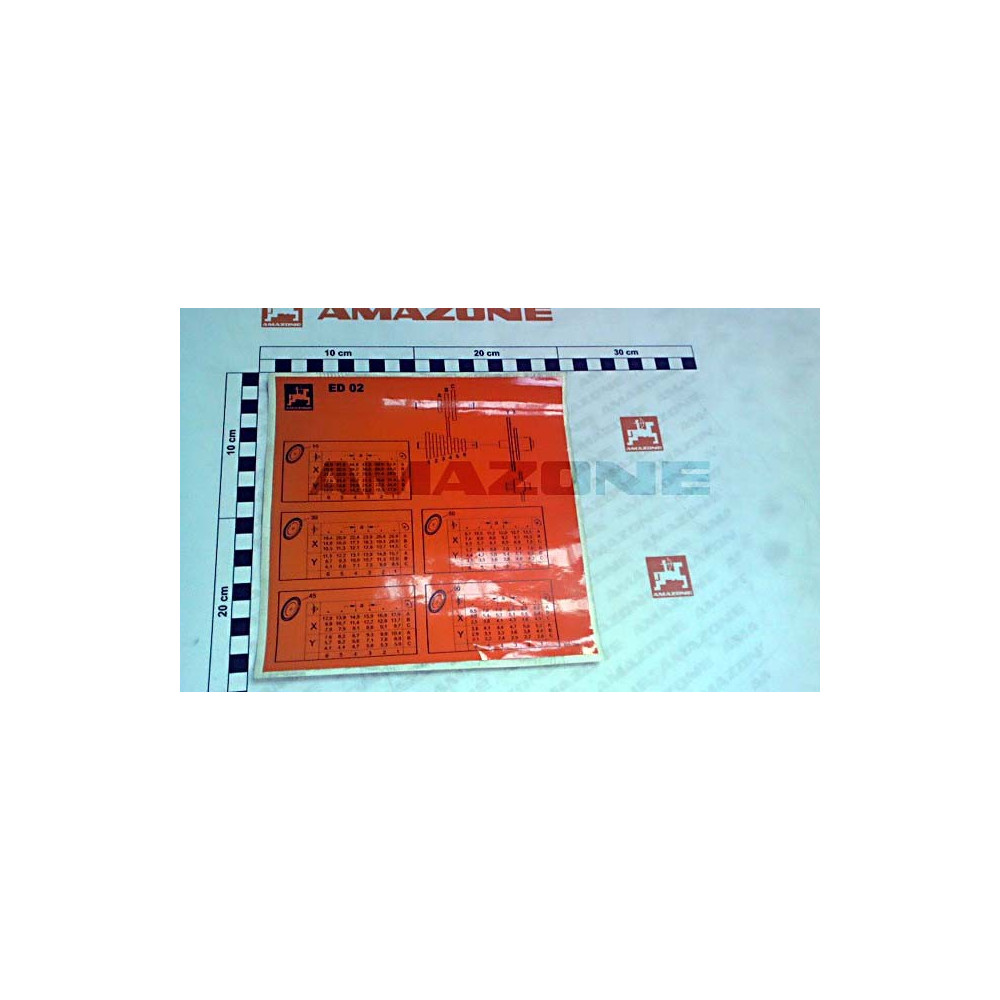 Autocollant boitier tableau reglage 925188 Amazone