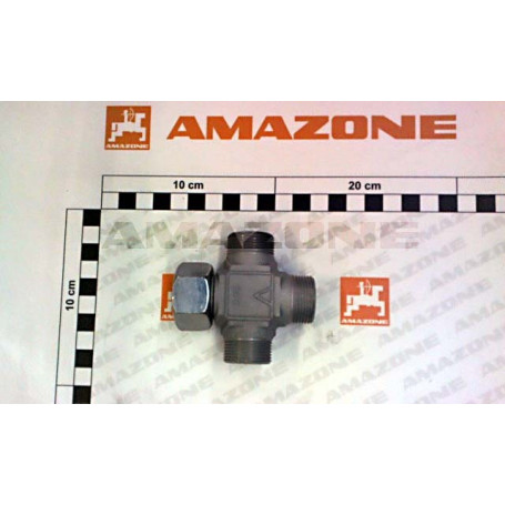 Raccord HYD fileté en croix L18 Réf. GC843 - AMAZONE Raccord HYD fileté en croix L18 Réf. GC843 - AMAZONE