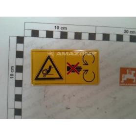 Autocollant danger coincer(courroie MD076 Amazone