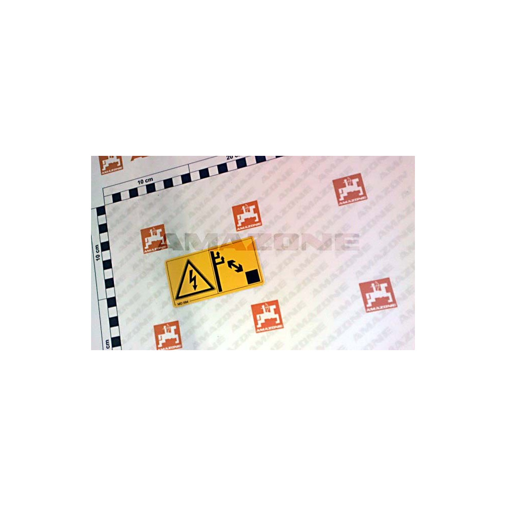 Autocollant risque blessure electri MD094 Amazone