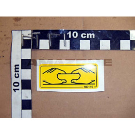 Autocollant avertissement MD110 Amazone