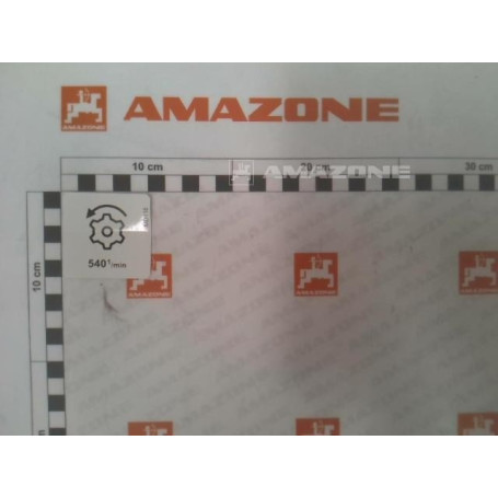 AUTOCOLLANT 540 T/MIN Réf. MD116 AMAZONE AUTOCOLLANT 540 T/MIN Réf. MD116 AMAZONE