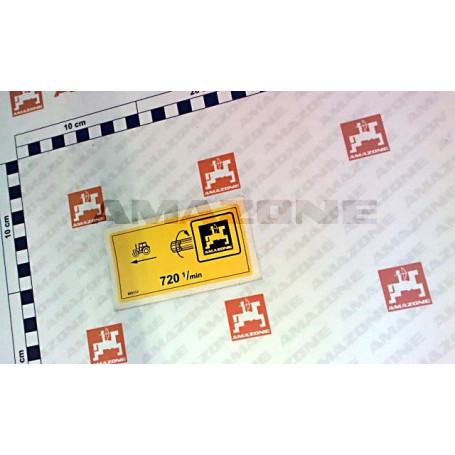 AUTOCOLLANT 720 T/MIN Réf. MD117 AMAZONE AUTOCOLLANT 720 T/MIN Réf. MD117 AMAZONE