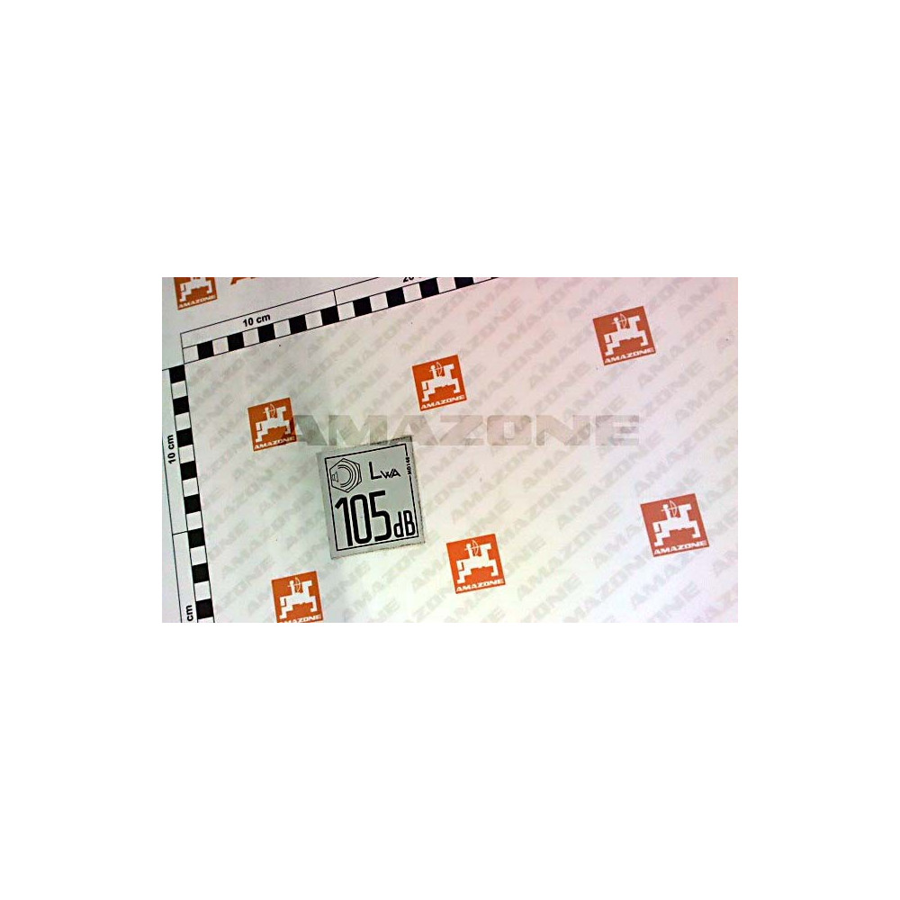 Autocollant "ACIER inoxyd. GAUCHE" MD148 Amazone