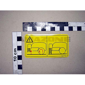 Autocollant danger ecrasement MD172 Amazone