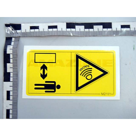 Autocollant attention rayon radar Réf. MD191 - AMAZONE Autocollant attention rayon radar Réf. MD191 - AMAZONE