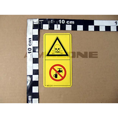 AUTOCOLLANT DANGER D'INTOXICATION Réf. MD224 AMAZONE AUTOCOLLANT DANGER D'INTOXICATION Réf. MD224 AMAZONE