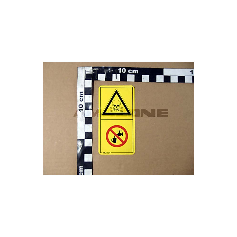 Autocollant danger d'intoxication MD224 Amazone