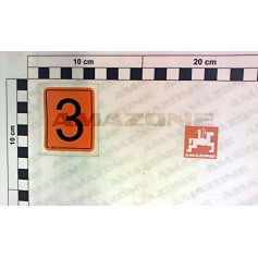 Autocollant chiffre 3 orange Réf. ME1018 - AMAZONE Autocollant chiffre 3 orange Réf. ME1018 - AMAZONE