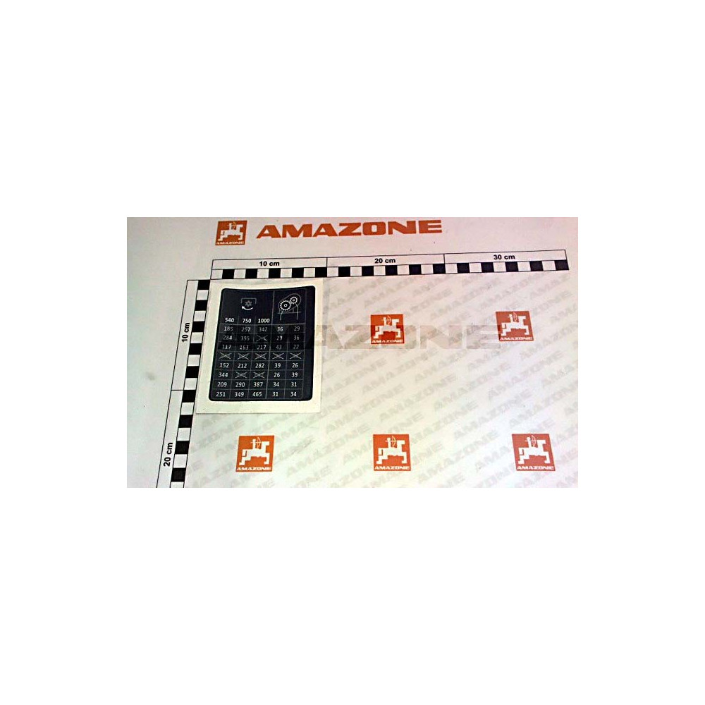 Autocollant KX rotation pignon ME1255 Amazone