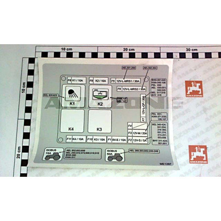 Autocollant pack confort + UX01 Réf. ME1297 - AMAZONE Autocollant pack confort + UX01 Réf. ME1297 - AMAZONE