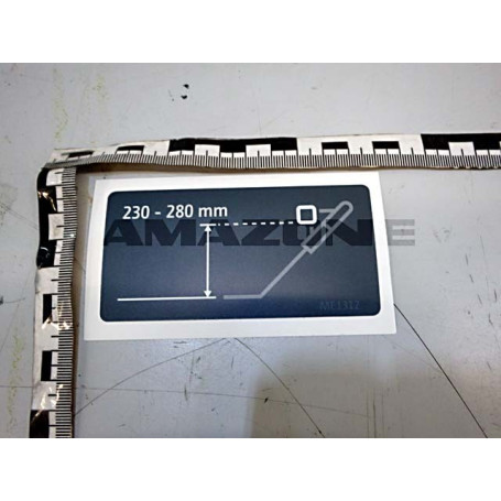 Autocollant 230 - 280 MM Réf. ME1312 - AMAZONE Autocollant 230 - 280 MM Réf. ME1312 - AMAZONE