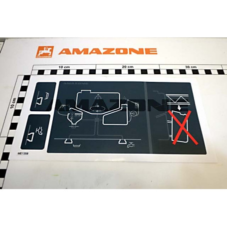 Autocollant UF02 Réf. ME1358 - AMAZONE Autocollant UF02 Réf. ME1358 - AMAZONE