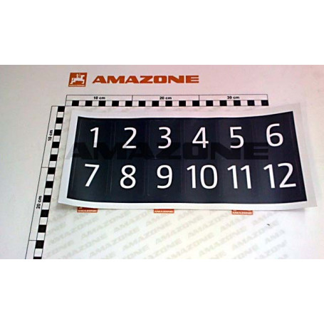 Autocollant 1-12 precea Réf. ME1433 - AMAZONE Autocollant 1-12 precea Réf. ME1433 - AMAZONE