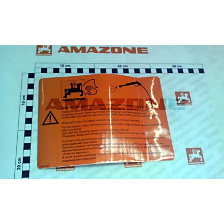Autocollant orange attention Réf. ME1430 - AMAZONE Autocollant orange attention Réf. ME1430 - AMAZONE
