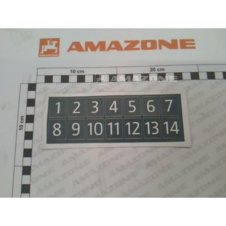 Autocollant planche NB 1 A 14 Réf. ME1641 - AMAZONE Autocollant planche NB 1 A 14 Réf. ME1641 - AMAZONE