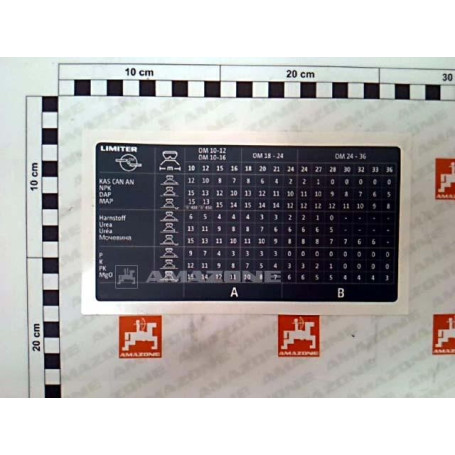 Autocollant limiter ZA-M / ZG-B Réf. ME1707 - AMAZONE Autocollant limiter ZA-M / ZG-B Réf. ME1707 - AMAZONE