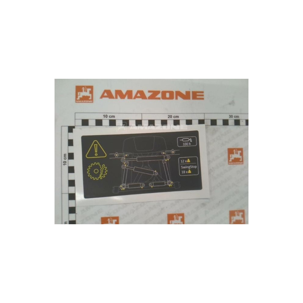 Autocollant lubrification rampe ME1742 Amazone
