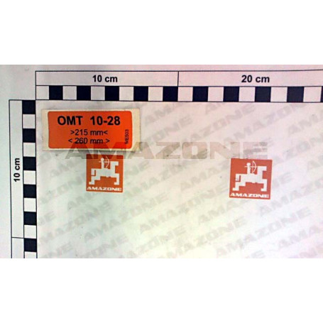 AUTOCOLLANT OMT 10-28 215-260 Réf. ME503 AMAZONE AUTOCOLLANT OMT 10-28 215-260 Réf. ME503 AMAZONE