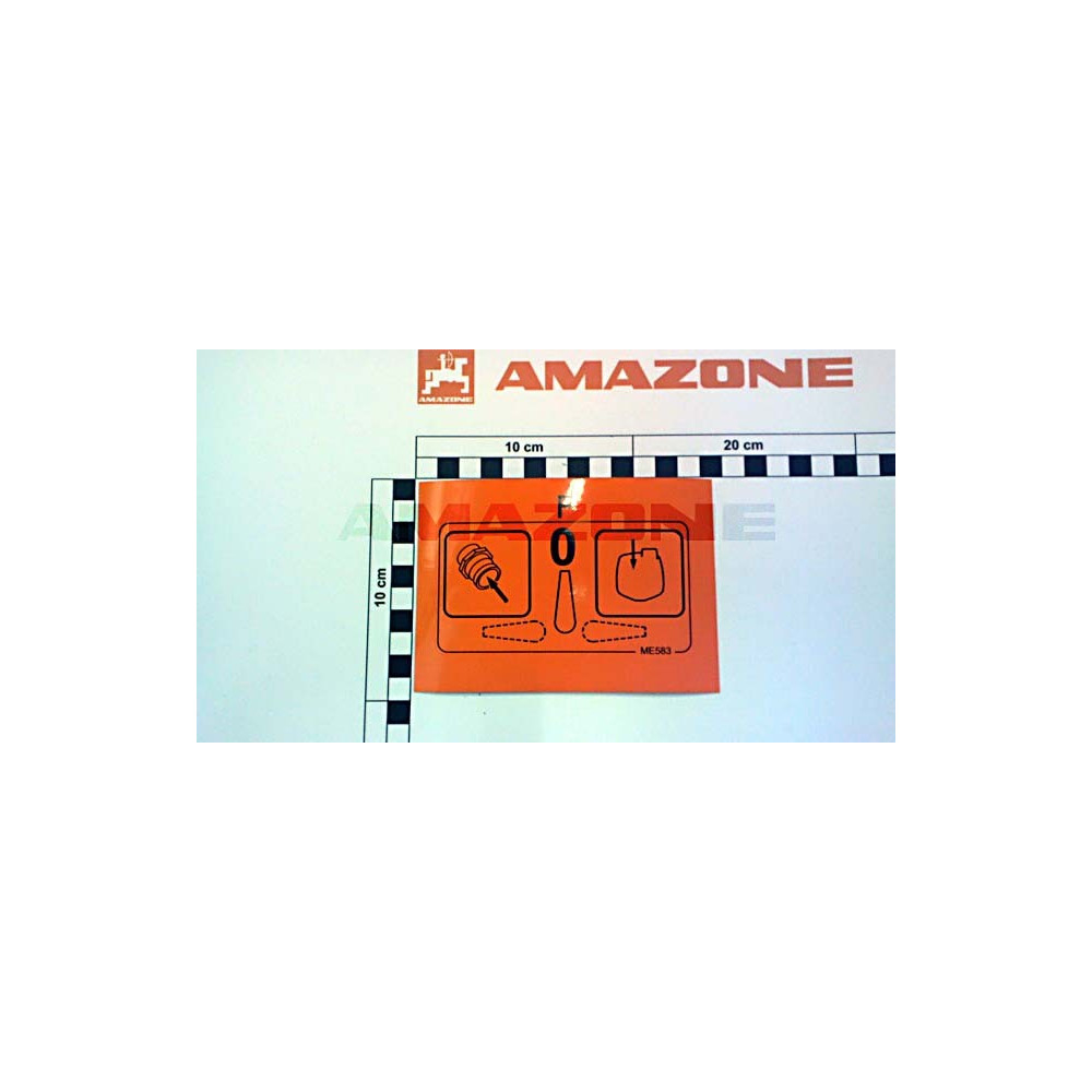 Autocollant aspirer cuve de rincage ME583 Amazone