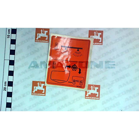 Autocollant rob.invers.pulve/vidang Réf. ME606 - AMAZONE Autocollant rob.invers.pulve/vidang Réf. ME606 - AMAZONE