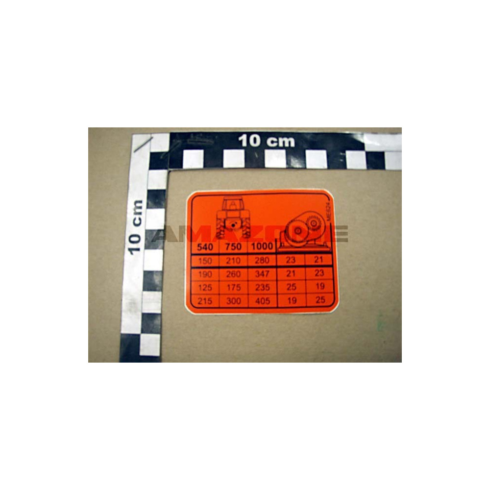Autocollant regime rotation KG-SP ME624 Amazone