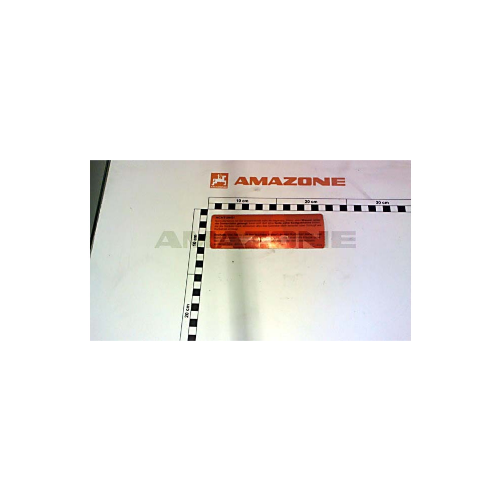 Autocollant -ATTENTION ME638 Amazone