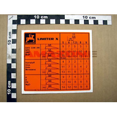 Autocollant limiter X Réf. ME730 - AMAZONE Autocollant limiter X Réf. ME730 - AMAZONE