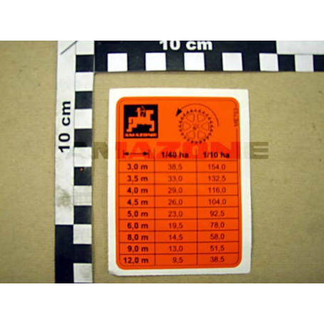 Autocollant cirrus 80X70 Réf. ME753 - AMAZONE Autocollant cirrus 80X70 Réf. ME753 - AMAZONE