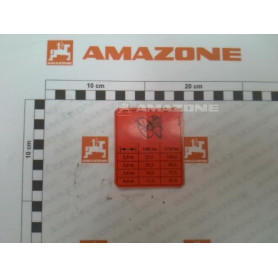 Autocollant tableau reg. AD03 ME819 Amazone