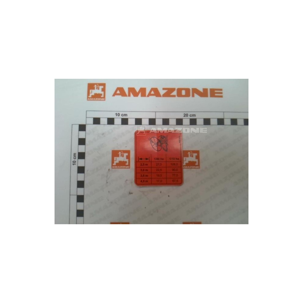 Autocollant tableau reg. AD03 ME819 Amazone