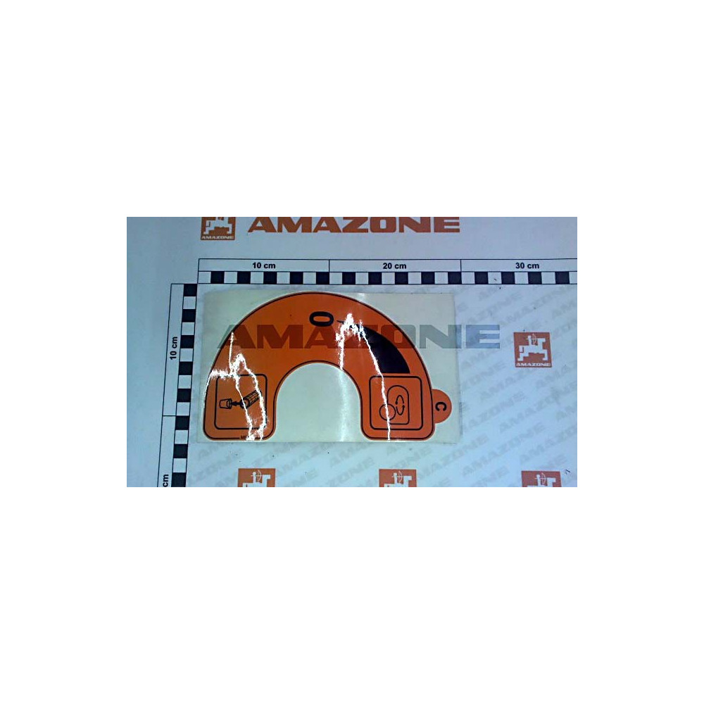 Autocollant vanne circula. cuve ME827 Amazone