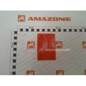 Autocollant d'etalonage ME891 Amazone