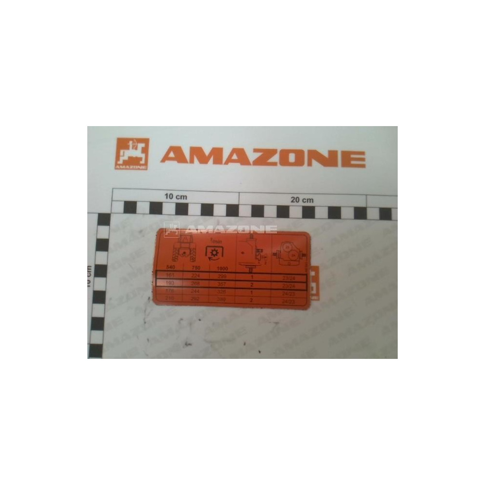 Autocollant d'information ME893 Amazone