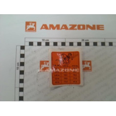 AUTCOLLANT TAB.REGLAGE AD25/4000 Réf. ME894 AMAZONE AUTCOLLANT TAB.REGLAGE AD25/4000 Réf. ME894 AMAZONE