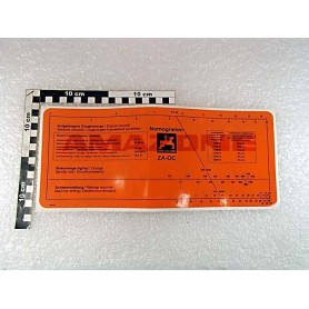 Autocollant d'indication ME908 Amazone