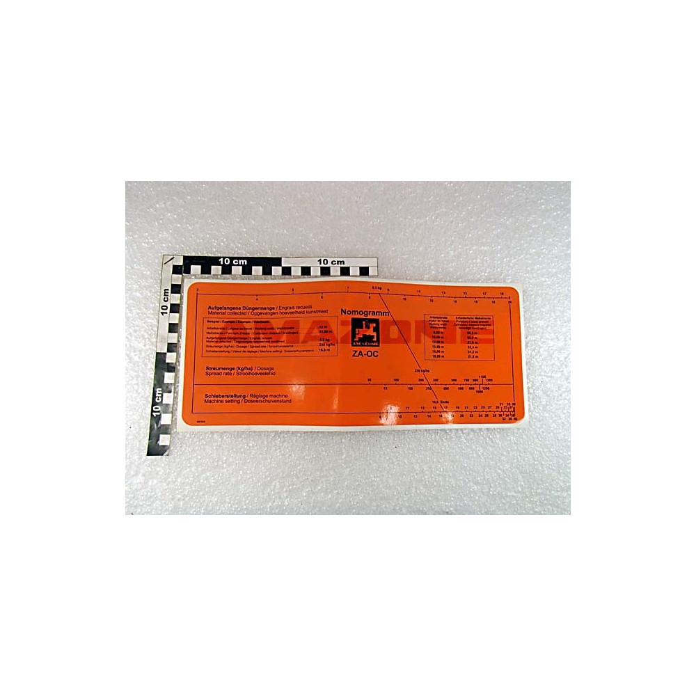 Autocollant d'indication ME908 Amazone