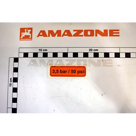 Autocollant 3,5 BAR / 50 PSI Réf. ME980 - AMAZONE Autocollant 3,5 BAR / 50 PSI Réf. ME980 - AMAZONE