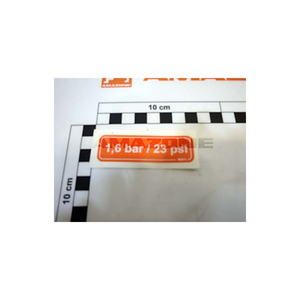 Autocollant 1.6 BAR / 23 PSI ME973 Amazone