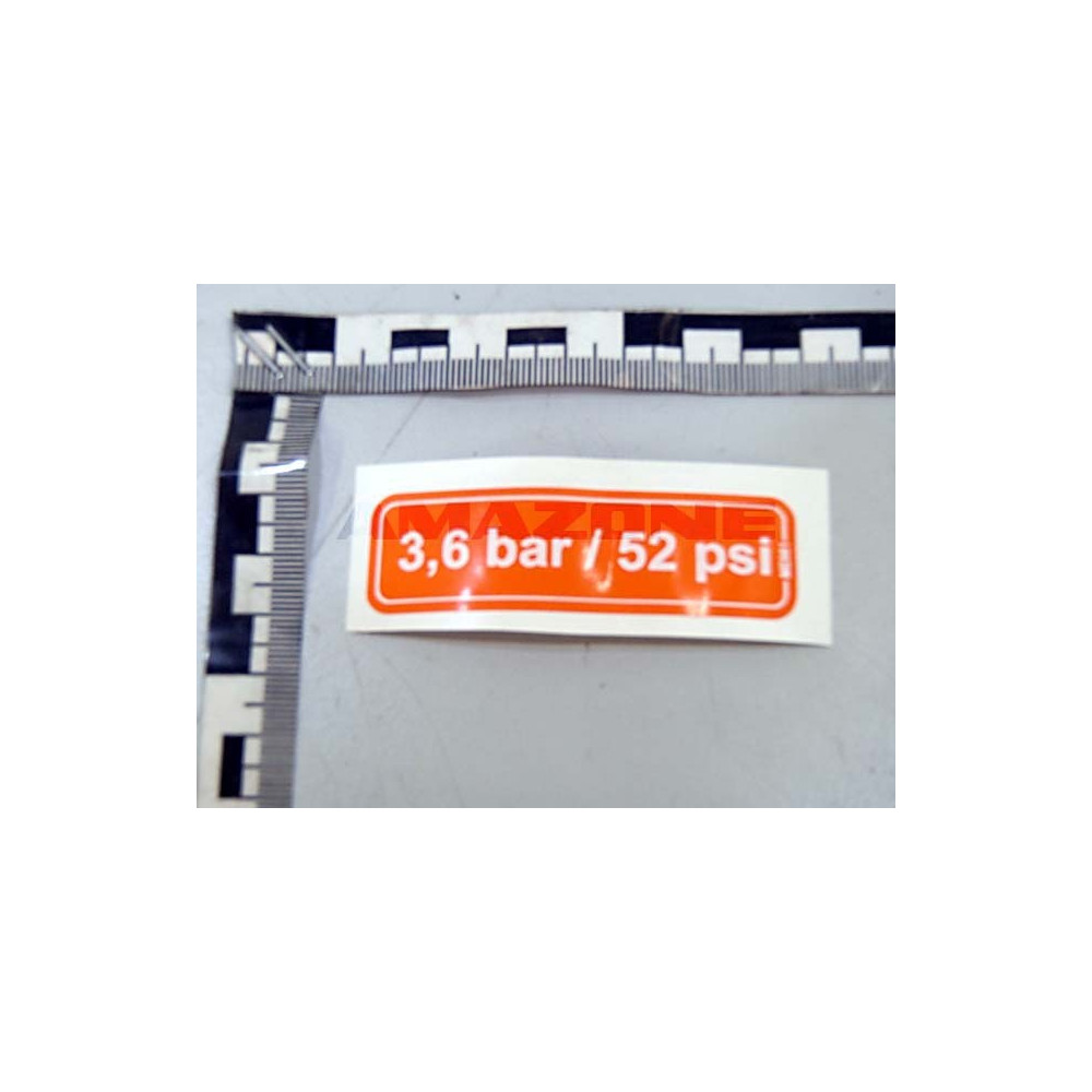 Autocollant 3.6 BAR / 52 PSI ME981 Amazone